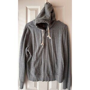 BASS Gray Hooded Full Zip Jacket Size L